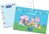 Peppa Pig uitnodigingen 8 stuks