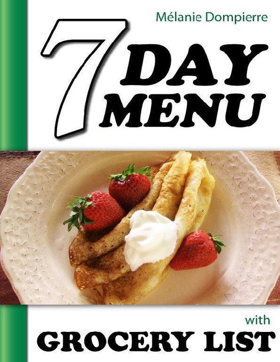 7 Day Menu with Grocery List - cover