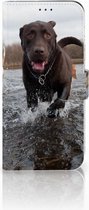 Geschikt voor Samsung Galaxy A50 Telefoonhoesje met Pasjes Honden Labrador