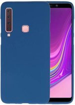 Bestcases Color Telefoonhoesje - Backcover Hoesje - Siliconen Case Back Cover voor Samsung Galaxy A9 (2018) - Navy