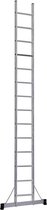 Professionele Enkele Ladder | 1x14 treden | Alumunium | Anti slip | Lichtgewicht | EN 131-1 + 2, NEN 2484, TÜV en GS gecertificeerd