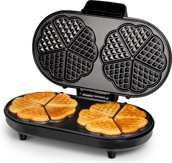 Tristar Wafelijzer - WF-2120 - 1200W - 10 hartvormige wafels - Anti aanbaklaag - PFAS-vrij
