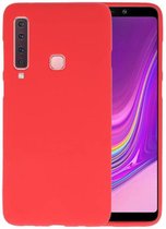 Bestcases Color Telefoonhoesje - Backcover Hoesje - Siliconen Case Back Cover voor Samsung Galaxy A9 (2018) - Rood