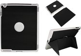 Voor iPad 2/3 smart case / hoes – met magnetische opvouwbare standaard – zwart