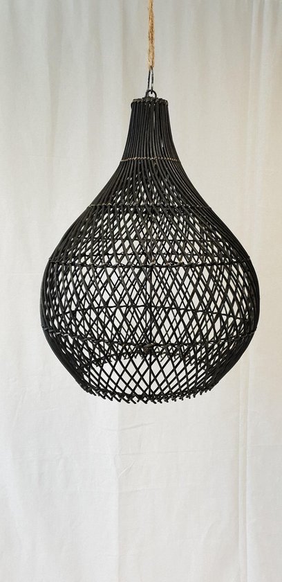Rotan - zwart - lamp - Bali-Goeds | bol.com