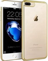 "Apple iPhone 7 Silicone Transparant Cover / Case / Cover Met Gold Bumper, Schokabsorberend, Easy Fit, Protection - Goud"