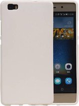 Sand Look TPU Backcover Case Hoesje voor Huawei P8 Lite Wit