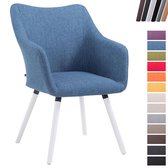 CLP McCoy V2 Eetkamerstoel - Stof blauw wit