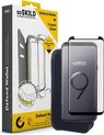 SoSkild Samsung Galaxy S9+ Defend Wallet Impact Case Black and Tempered Glass Transparent