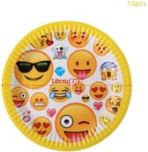 10 stuks kartonnen bordjes Emoji
