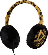 STREETZ HL-297 Winter oorwarmers koptelefoon On-ear - Nordic Design Luipaard-print met afneembare audiokabel