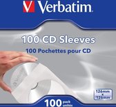 Verbatim Etui à CD 49976 1 CD/DVD/Blu-Ray blanc Papier 100 pc(s)
