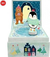 Mini muziekdoosje Kerst  10 x 10 x 8 cm