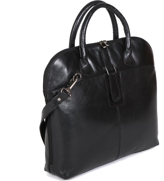 Traditioneel Uitsluiten envelop Adventure Bags Leren Dames Business Tas Zwart | bol.com