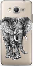 Samsung Galaxy Grand Prime hoesje - Olifant - Zwart