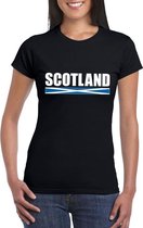 Zwart Schotland supporter t-shirt voor dames XS