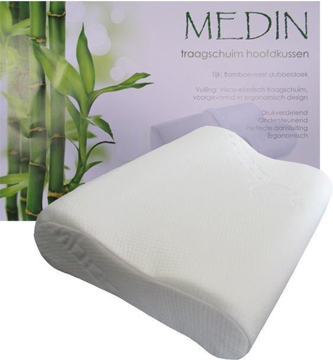 iSleep Traagschuim Hoofdkussen - Ergonomisch - 42x52 cm - Medium