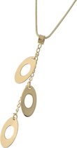 Orphelia PK-035 - Ketting met hanger ovals - Verguld metaal - 42 cm