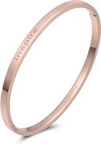 Fashionthings Bangle inspire - Dames - Stainless Steel - Rose goudkleurig - 4mm