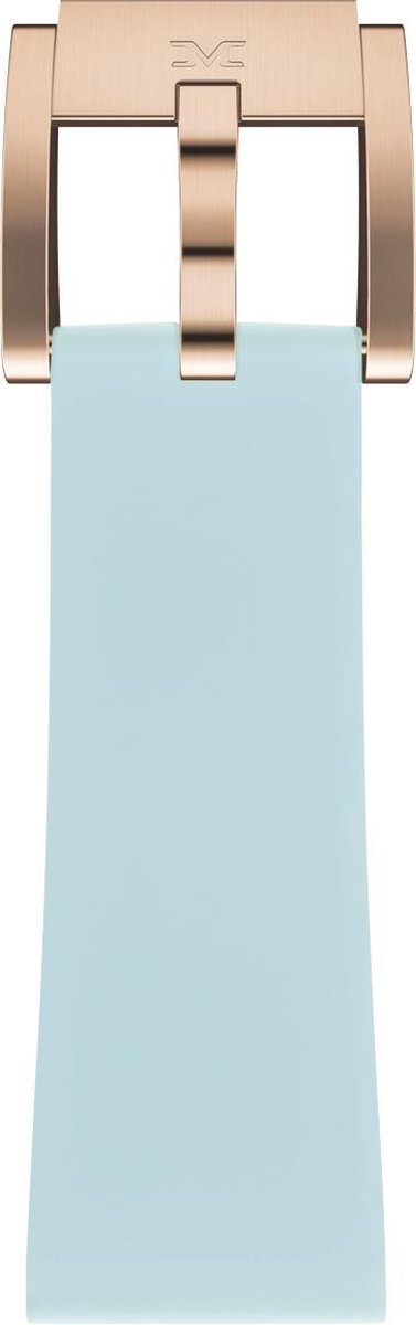 pastel blue silicon strap - rose clasp