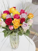 Boeket verse bloemen met mix van rozen
