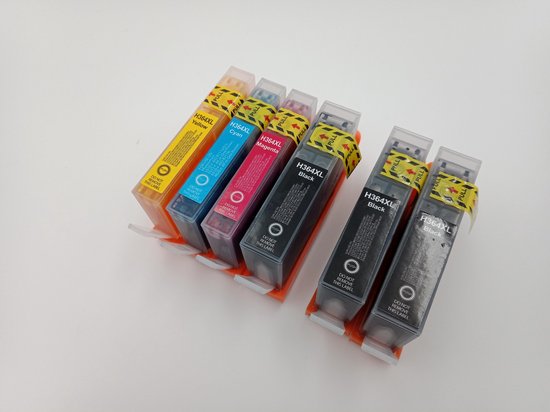 Marque maison KATRIZ® pour|3x HP364XLBK|1x HP364XL cyan|1x HP364XL magenta|1x HP364XLjaune | (6 pièces)