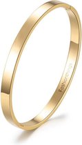 Fashionthings Bangle Basic - Dames - 316 Stainless Steel, 18K Gold Plated -  6mm