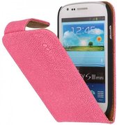 Devil Classic Flipcase Hoesjes - Hoesje Geschikt voor Samsung Galaxy S3 mini i8190 Roze