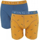 Vinnie-G Boys kinder boxershorts Wakeboard Blue - Print 2-Pack-152/158