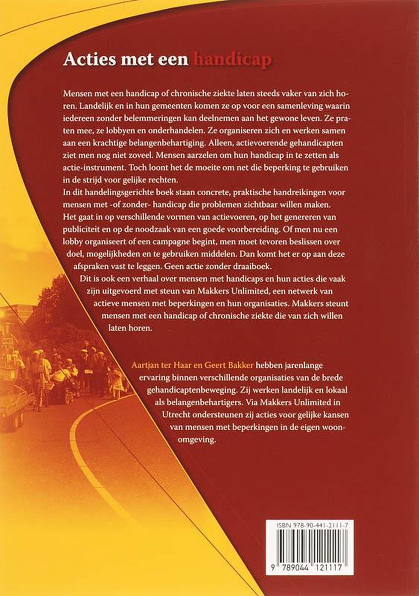 Acties met een handicap - back cover