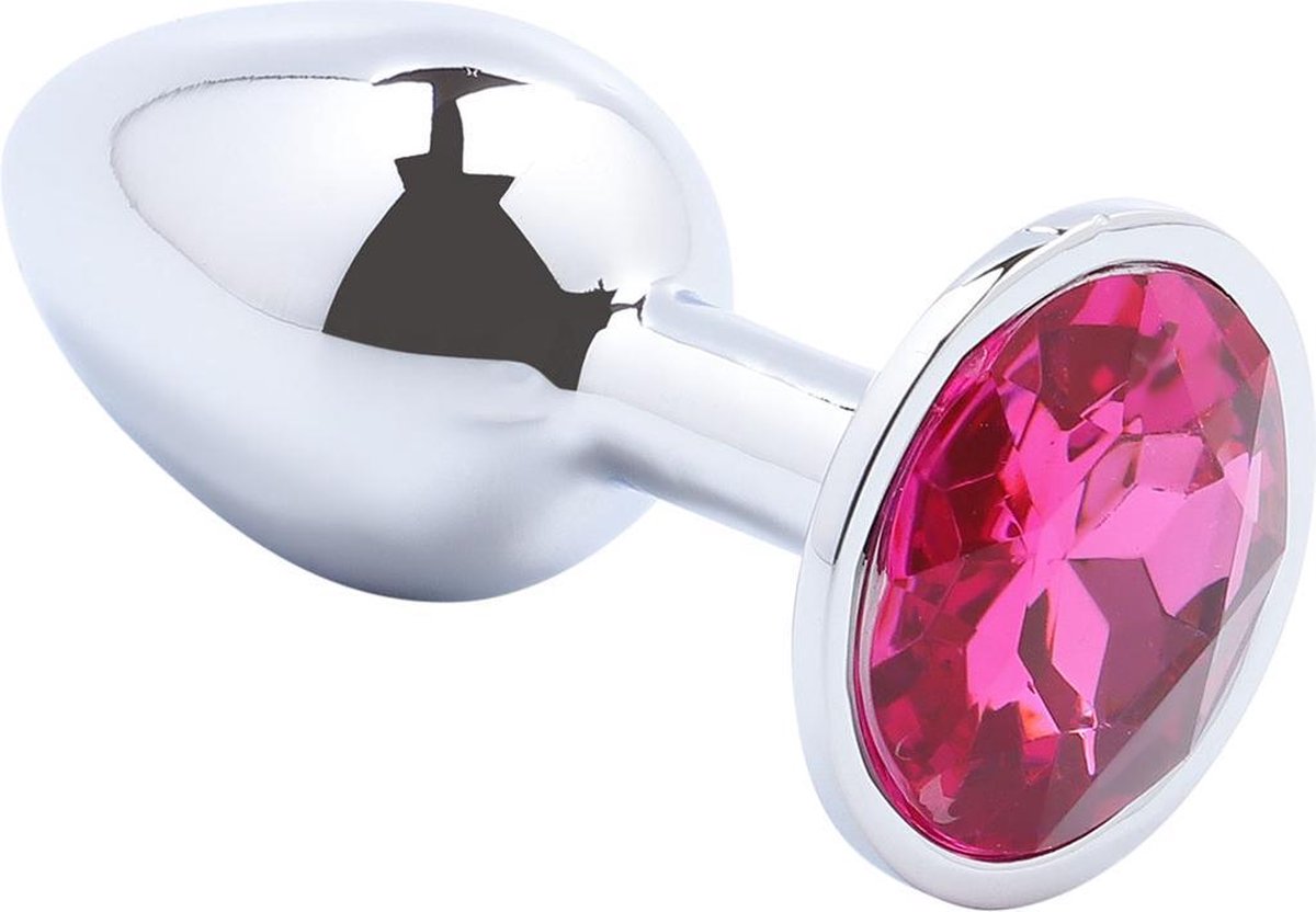 Goedkoopste Banoch - Buttplug Aurora Hot Pink Small - Metalen buttplug - Diamant steen - Roze