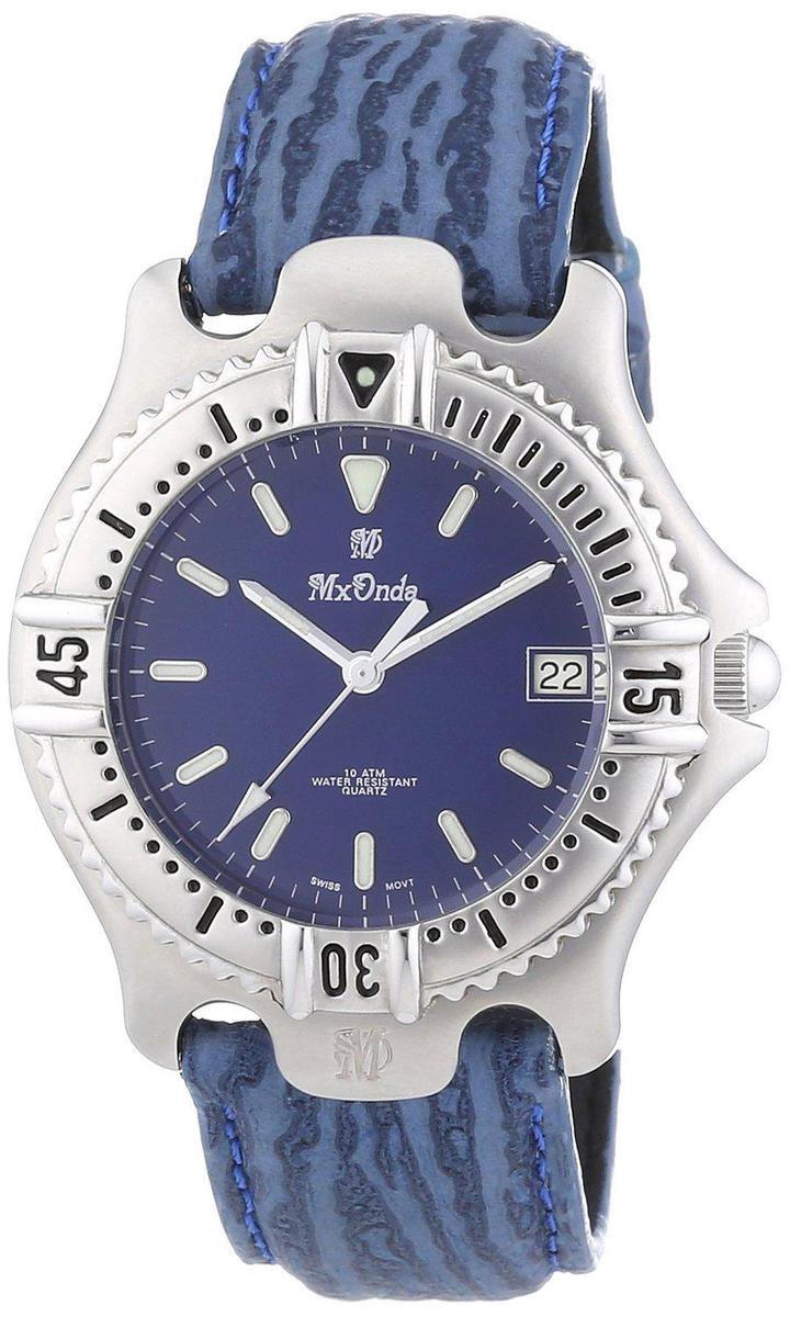 Mx Onda 32-6200-99 Horloge - Leer - Blauw - Ø 38 mm