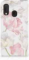 Geschikt voor Samsung Galaxy A20e Smart Cover Lovely Flowers