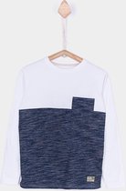 Tiffosi-jongens-shirt, longsleeve-Luisao-kleur: blauw, grijs, wit-maat 152