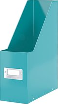 Leitz WOW Click & Store Stevige Kartonnen Tijdschriftenhouder - 10.3 x 33 x 25.3 Cm (BxHxD) - Ijsblauw