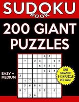 Sudoku Book 200 Giant Puzzles, 100 Easy and 100 Medium