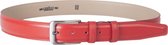 Leren Heren Riem Of Leren Dames Riem - 3.5 cm Breed - Rood - Taillemaat 90 cm