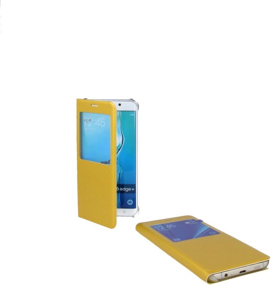 Samsung Galaxy S6 Edge Plus Leather S View Cover Geel Yellow
