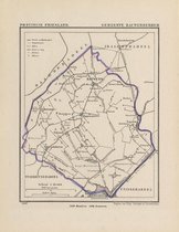 Historische kaart, plattegrond van gemeente Rauwerderhem in Friesland uit 1867 door Kuyper van Kaartcadeau.com