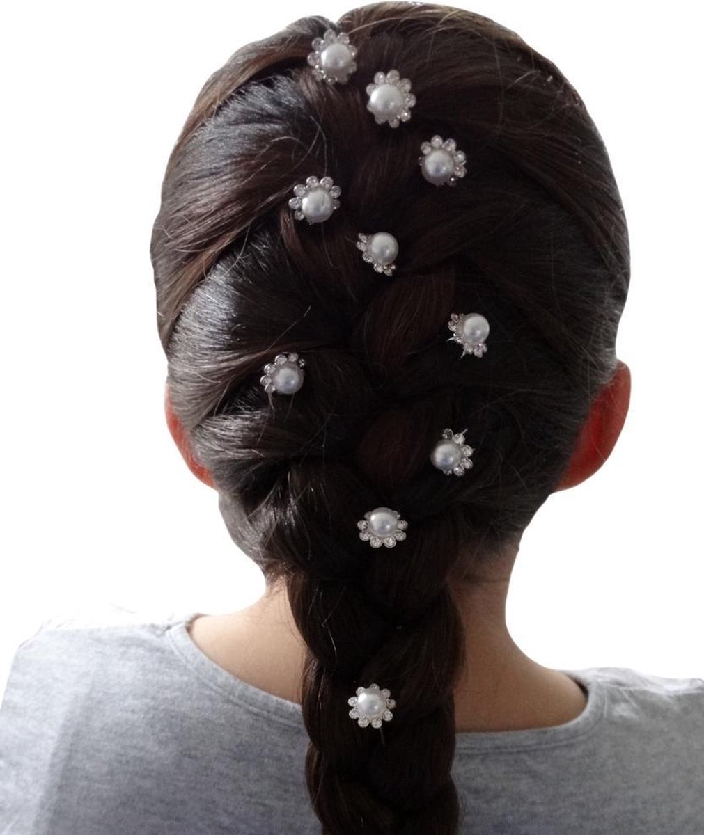 Hoeveelheid geld Kaliber Booth Luxe Communie Haarspelden Haarclips Haar Bloemen Parels. HDP0295 | bol.com