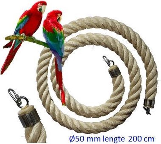 Voorzien Aftrekken Attent Jungle sisal touw Ø 50 mm & 100 cm lang (vogel touw ) | bol.com