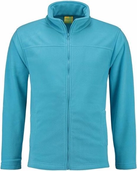 Turquoise fleece vest met rits voor volwassenen M