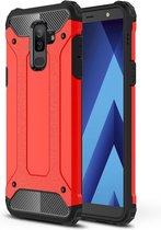 Armor Hybrid Hoesje Samsung Galaxy A6 Plus (2018) - Rood