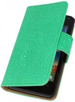 Devil Booktype Wallet Case Hoesjes voor Huawei Ascend Y300 Groen