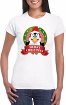 Foute Kerst shirt voor dames - pinguin - Merry Christmas XS