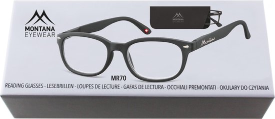 Montana Leesbril Rechthoekig Zwart Sterkte +3,50 (box70) | bol.com