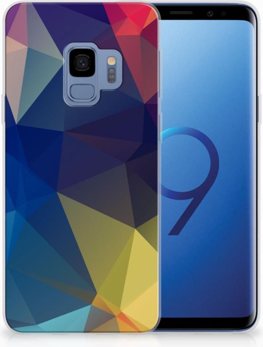 Samsung Galaxy S9 TPU Hoesje Polygon Dark