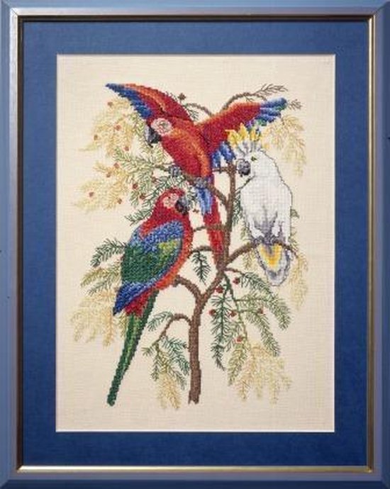 borduurpakket 17102 vogels, papegaaien