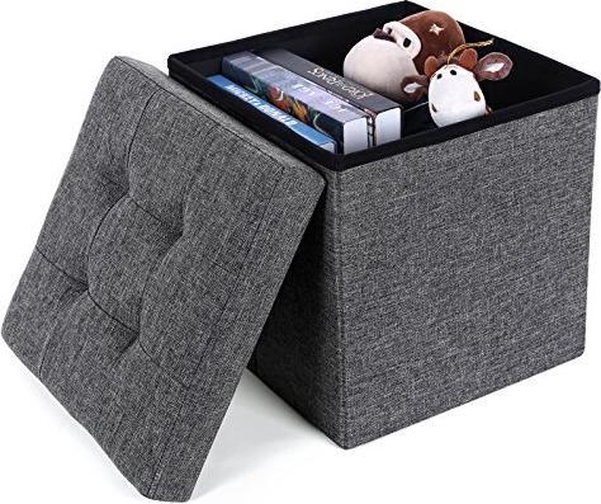 Pouf de rangement pliable Pouf avec rangement Boîte de rangement
