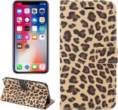 Leren Bookcase - Iphone XS Max Hoesje - Luipaardprint